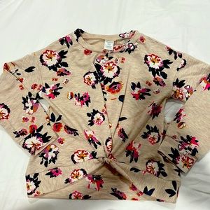 NWOT- Girls flowery long sleeve shirt
